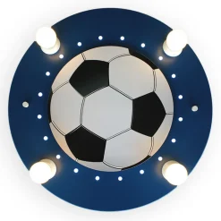 Fodbold loftlampe, 4 lyskilder, mørkeblå-hvid