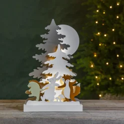 Forest Friends LED-dekolampe, hare, ræv, pindsvin