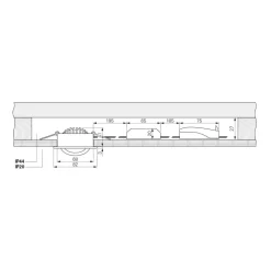 Forsænket loftlampe Dione, IP44, 2.700 K, sort, dæmpbar