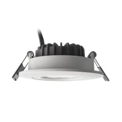 Forsænket loftlampe Dione, IP44, 3.000 K, hvid, dæmpbar