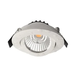 Forsænket loftlampe Dione, IP44, 2.700 K, hvid, dæmpbar