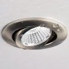 Forsænket loftlampe Dione, IP44, 4.000 K, nikkel, dæmpbar