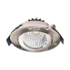 Forsænket loftlampe Dione, IP44, 3.000 K, nikkel, dæmpbar