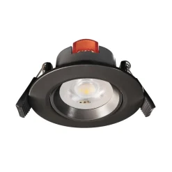 Forsænket loftlampe SMD-68-230V, 4.000K, Ø8,5cm, sort