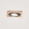 Forsænket loftlampe Tobby, 10 x 10 cm, egetræ, GU10