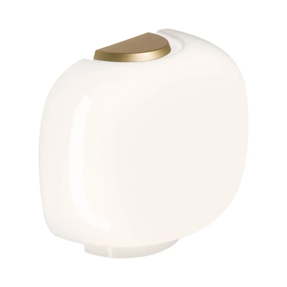Foscarini Chouchin 3 Semi væglampe, hvid/guld