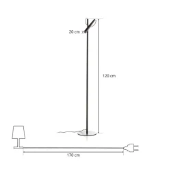 Foscarini Magneto LED-gulvlampe, sort