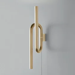 Foscarini Tobia LED-væglampe med ledning, gylden