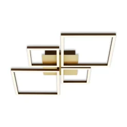 Frame LED-loftlampe, guld, dæmpbar, 4 lyskilder