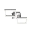 Frame LED-loftlampe, sensor, 47x23 cm, krom/alu