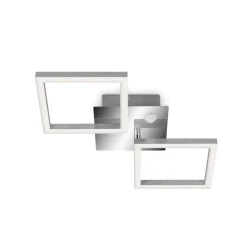 Frame LED-loftlampe, sensor, 47x23 cm, krom/alu