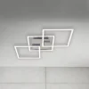 Frame LED-loftlampe, step-dim, krom-alu 76x37cm