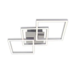 Frame LED-loftlampe, step-dim, krom-alu 76x37cm