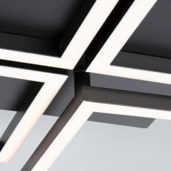 Frame LED-loftlampe, step dim, 4 lyskilder, sort