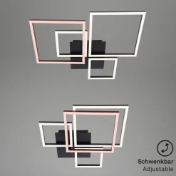 Frame LED-loftlampe, step dim, 4 lyskilder, sort
