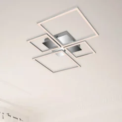Frame LED-loftslampe, CCT, 4-lys, aluminium