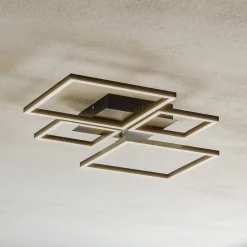 Frame LED-loftslampe, CCT, 4-lys, sort