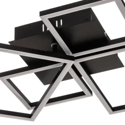 Frame LED-loftslampe, CCT, 4-lys, sort