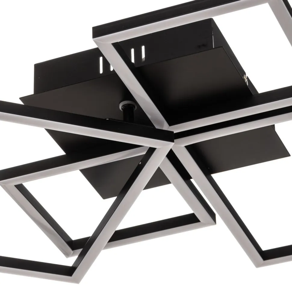 Frame LED-loftslampe, CCT, 4-lys, sort