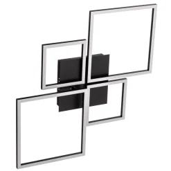 Frame LED-loftslampe, CCT, 4-lys, sort