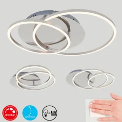 Frame LED-loftslampe, dæmpbar via vægkontakt