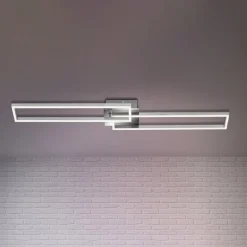 Frame LED-loftslampe, fjernbetjening, krom
