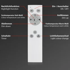 Frameless CCT LED-stjernehimmel, 45 x 45 cm