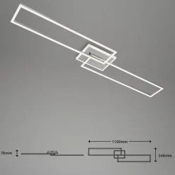 Frame S LED-loftlampe CCT 110x24,8 cm, aluminium