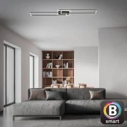 Frame S LED-loftlampe CCT 110x24,8 cm sort