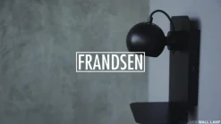 FRANDSEN Ball USB væglampe sort mat