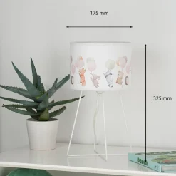 Freddy bordlampe, farverig, dyr, E14, højde 32,5 cm
