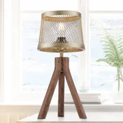 Frederik bordlampe i træ, trefod