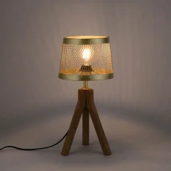 Frederik bordlampe i træ, trefod