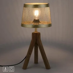Frederik bordlampe i træ, trefod