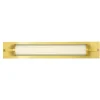 Frida LED-væglampe, glas, hvid/guld, rørformet