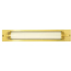 Frida LED-væglampe, glas, hvid/guld, rørformet