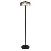 Frisbee LED-gulvlampe med glasskærm