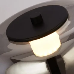 Frisbee LED-gulvlampe med glasskærm