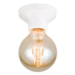 Frost loftlampe af keramik, hvid