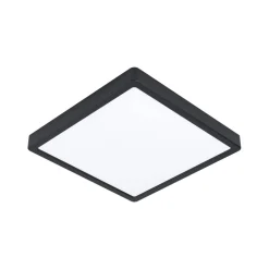 Fueva 5 LED-loftlampe IP44 840 sort 28,5x28,5