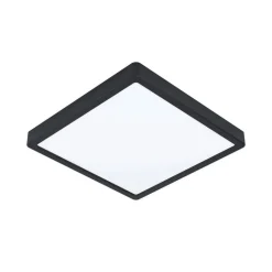 Fueva 5 loftlampe IP44 sort 3.000 K 28x28cm