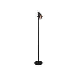 Fumoso gulvlampe, højde 143 cm, sort/røggrå