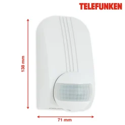 Funchal bevægelsessensor, maks. 1.000 W LED, hvid