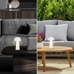 Fungo LED-bordlampe, genopladelig, hvid