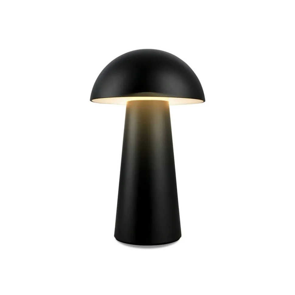 Fungo Mini LED-bordlampe, sort, touch, plast