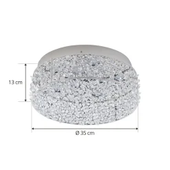 Funklende LED-loftlampe Felias, rund form