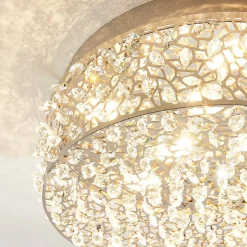 Funklende LED-loftlampe Felias, rund form