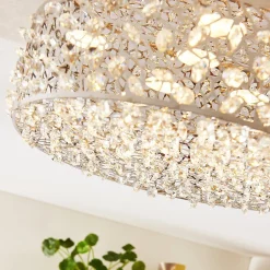Funklende LED-loftlampe Felias, rund form