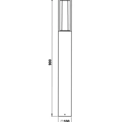 Gadebelysning 285 i sort