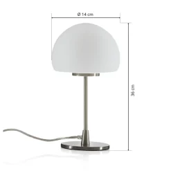 Gaia Big bordlampe med touchfunktion, hvid